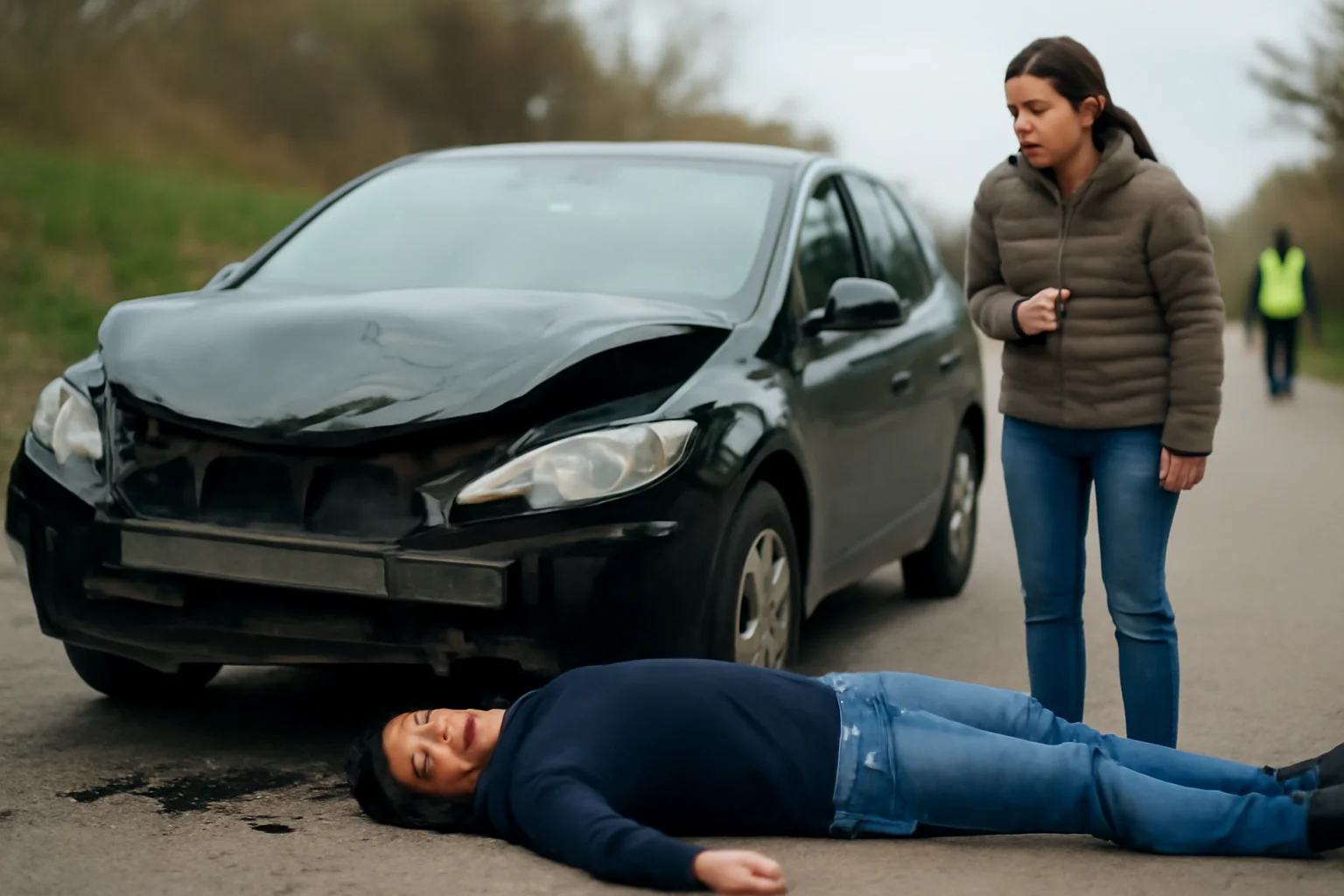 Accident rutier cu victimă inconștientă la Giurcani, județul Vaslui