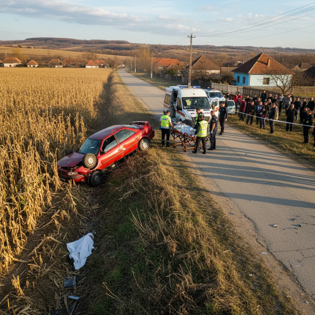 Accident rutier mortal la Sălcioara, în județul Vaslui: o persoană decedată și două rănite grav