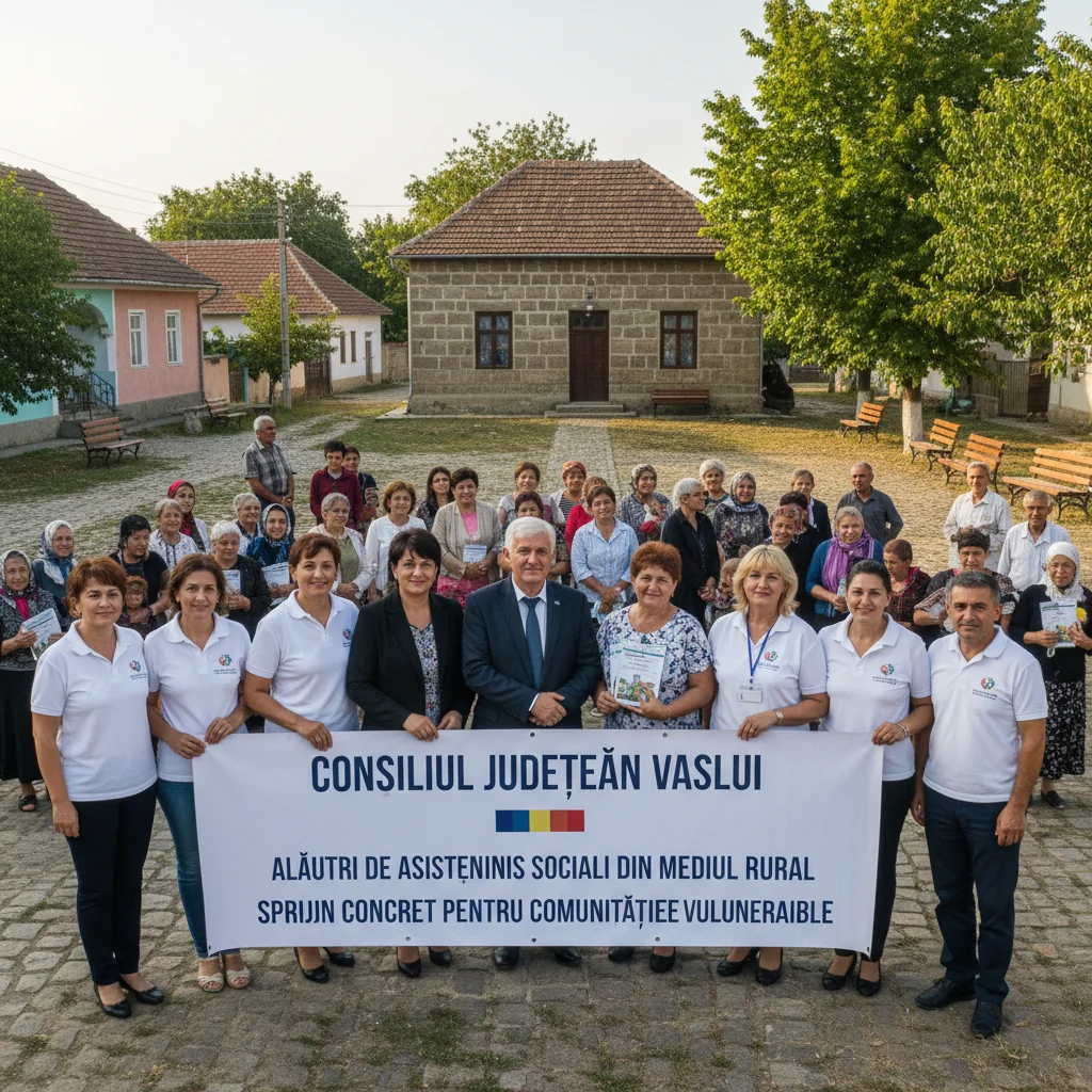 Consiliul Județean Vaslui susține asistenții sociali din mediul rural prin sprijin real pentru comunitățile vulnerabile