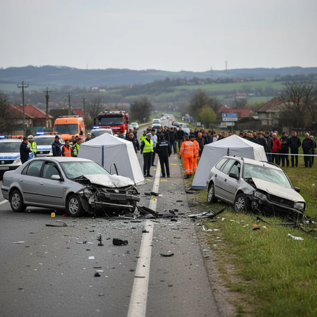 Două persoane din Vaslui, între care o femeie însărcinată, au murit într-un accident pe DN24, în zona Ciortești