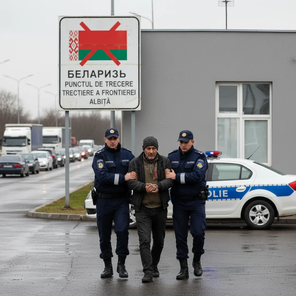 Evadat din Belarus depistat la frontieră, în Punctul de Trecere Albița, județul Vaslui