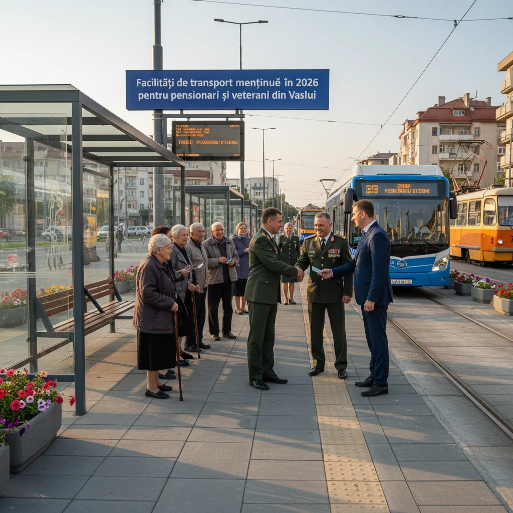 Facilități de transport prelungite până în 2026 pentru pensionari și veterani din Vaslui
