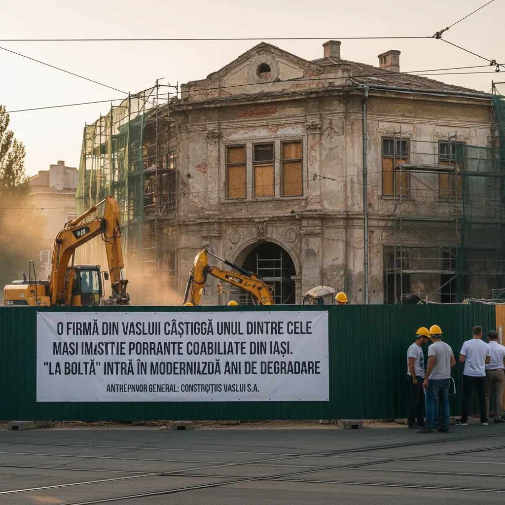Firma din Vaslui obține contractul major de reabilitare a La Boltă din Iași, începând modernizarea după ani de degradare