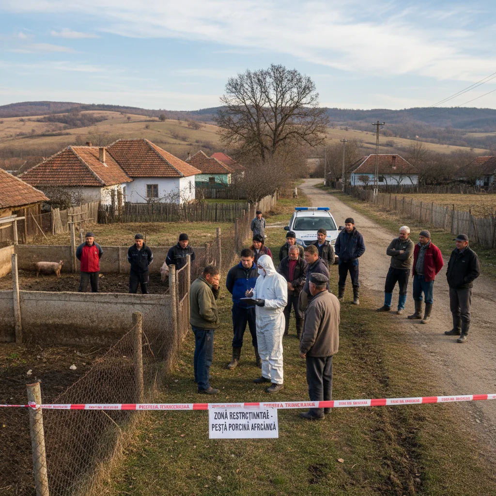 Focar de pestă porcină africană confirmat la Valea Grecului, județul Vaslui