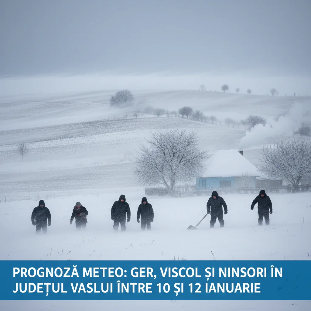 Ger și viscol anunțate la Vaslui între 10 și 12 ianuarie 2026
