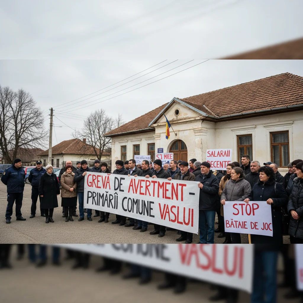 Grevă de avertisment în primăriile de comune din Vaslui pe fondul măsurilor de austeritate