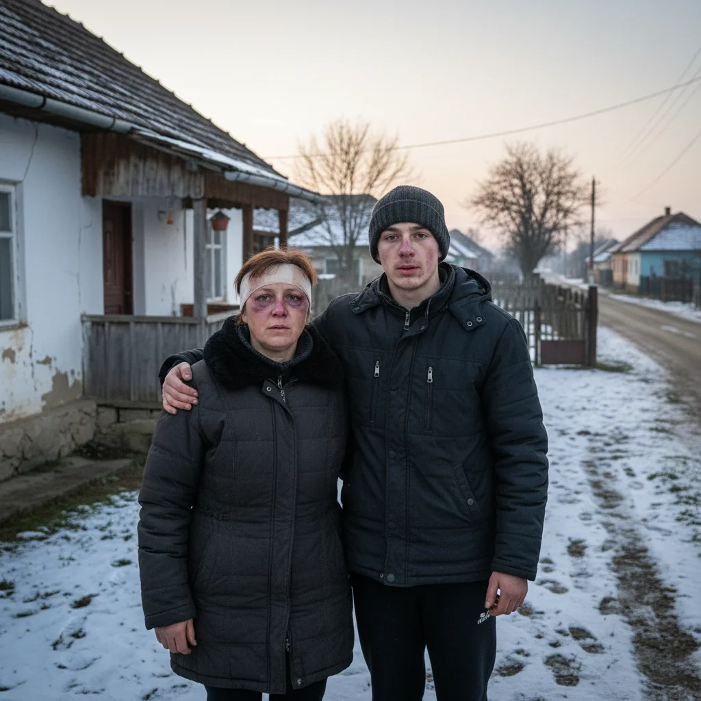 Mamă și fiu din comuna Tăcuta, județul Vaslui, agresați în noaptea de Anul Nou