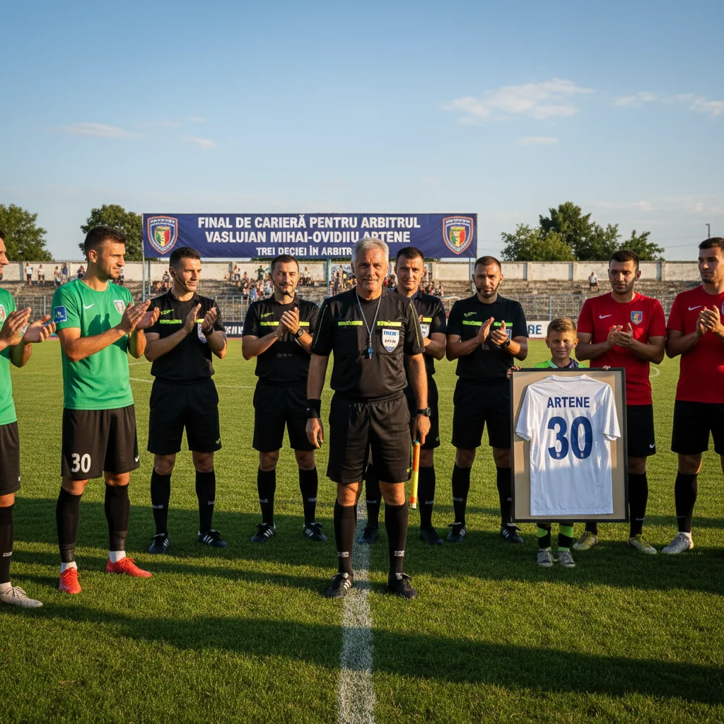 Mihai-Ovidiu Artene, arbitrul din Vaslui, încheie o carieră de trei decenii în arbitraj
