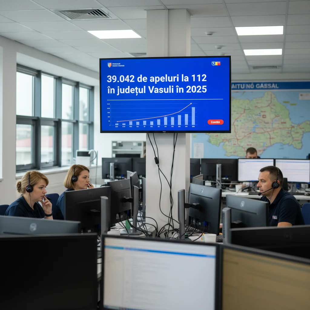 Mii de apeluri nejustificate la 112 în Vaslui în 2025, anunță IPJ de Ziua Numărului Unic de Urgență