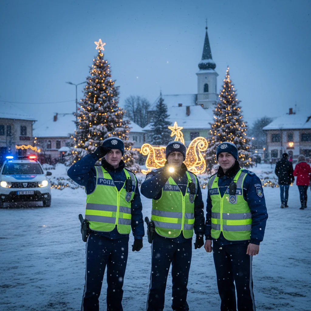 Polițiștii din Vaslui suplimentează patrulele de Crăciun pentru siguranța cetățenilor