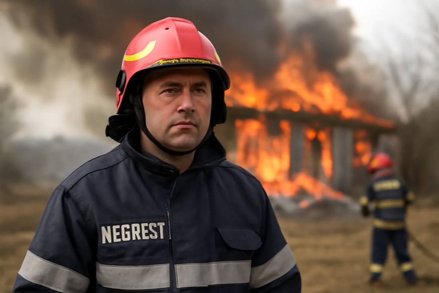 Pompier din Negrești, evidențiat pentru intervenția la un incendiu din județul Iași