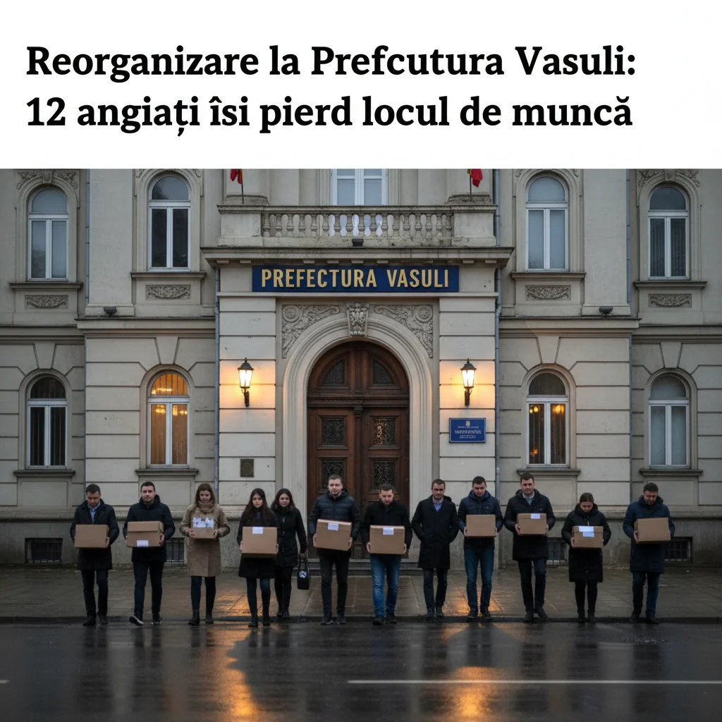 Prefectura Vaslui anunță concedierea a 12 angajați în urma unei reorganizări aprobate de Guvern