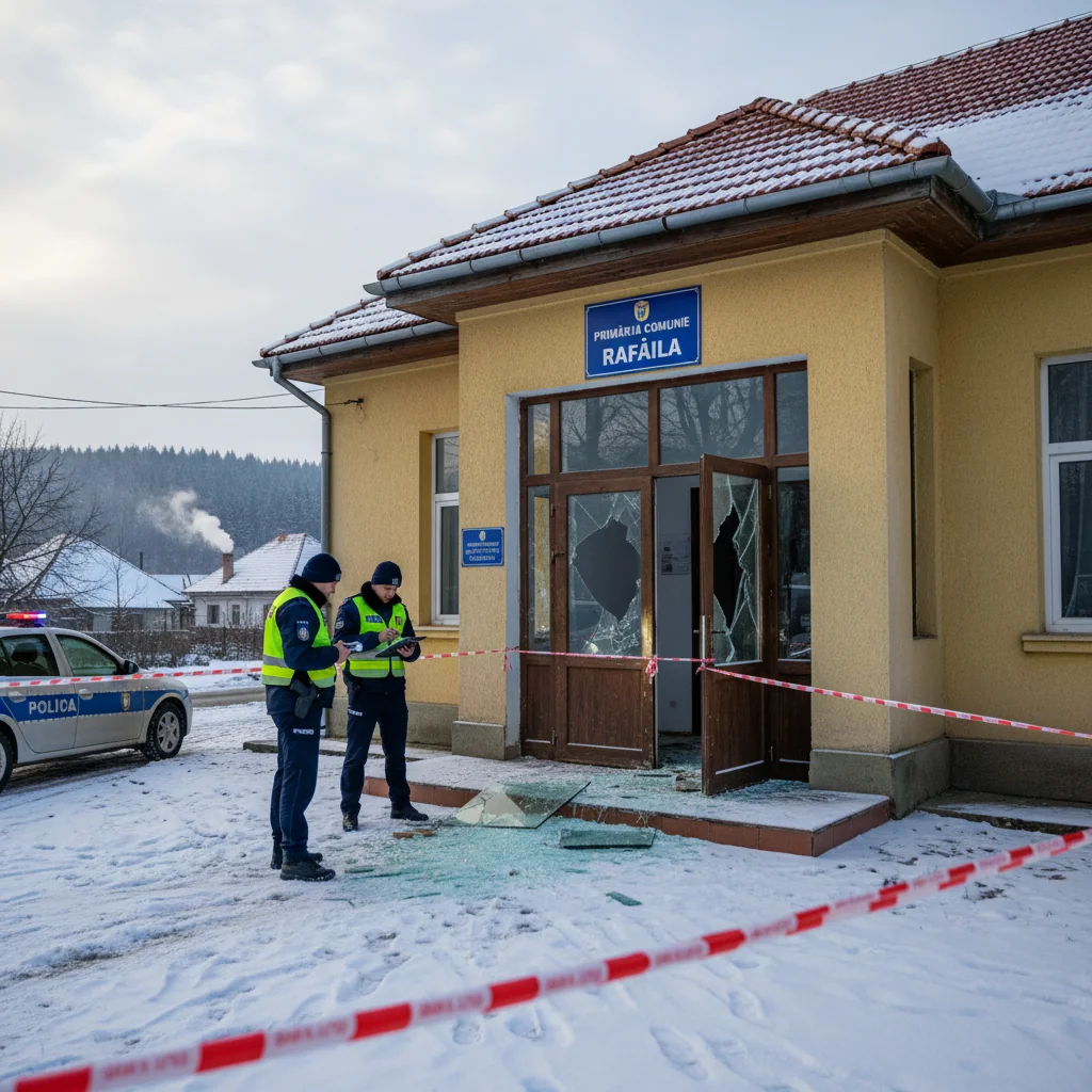 Primăria Rafaila din județul Vaslui, spartă de hoți în noaptea de Anul Nou