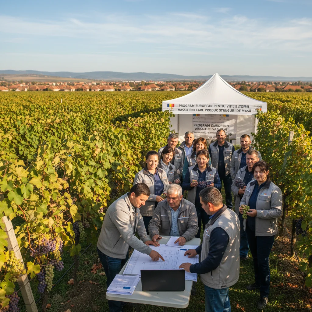 Program european cu finanțare pentru viticultorii din Vaslui care produc struguri de masă
