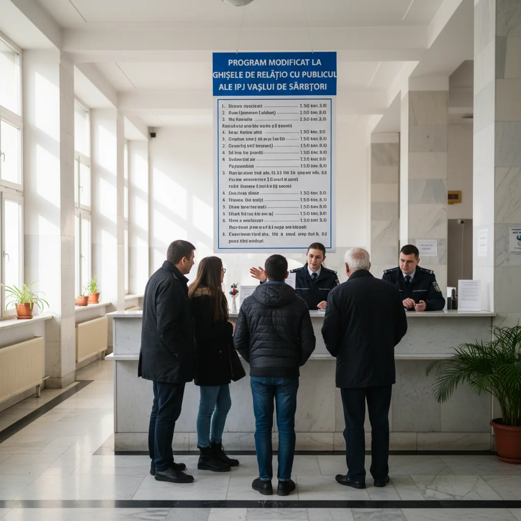 Program special de sărbători la ghișeele IPJ Vaslui pentru relații cu publicul