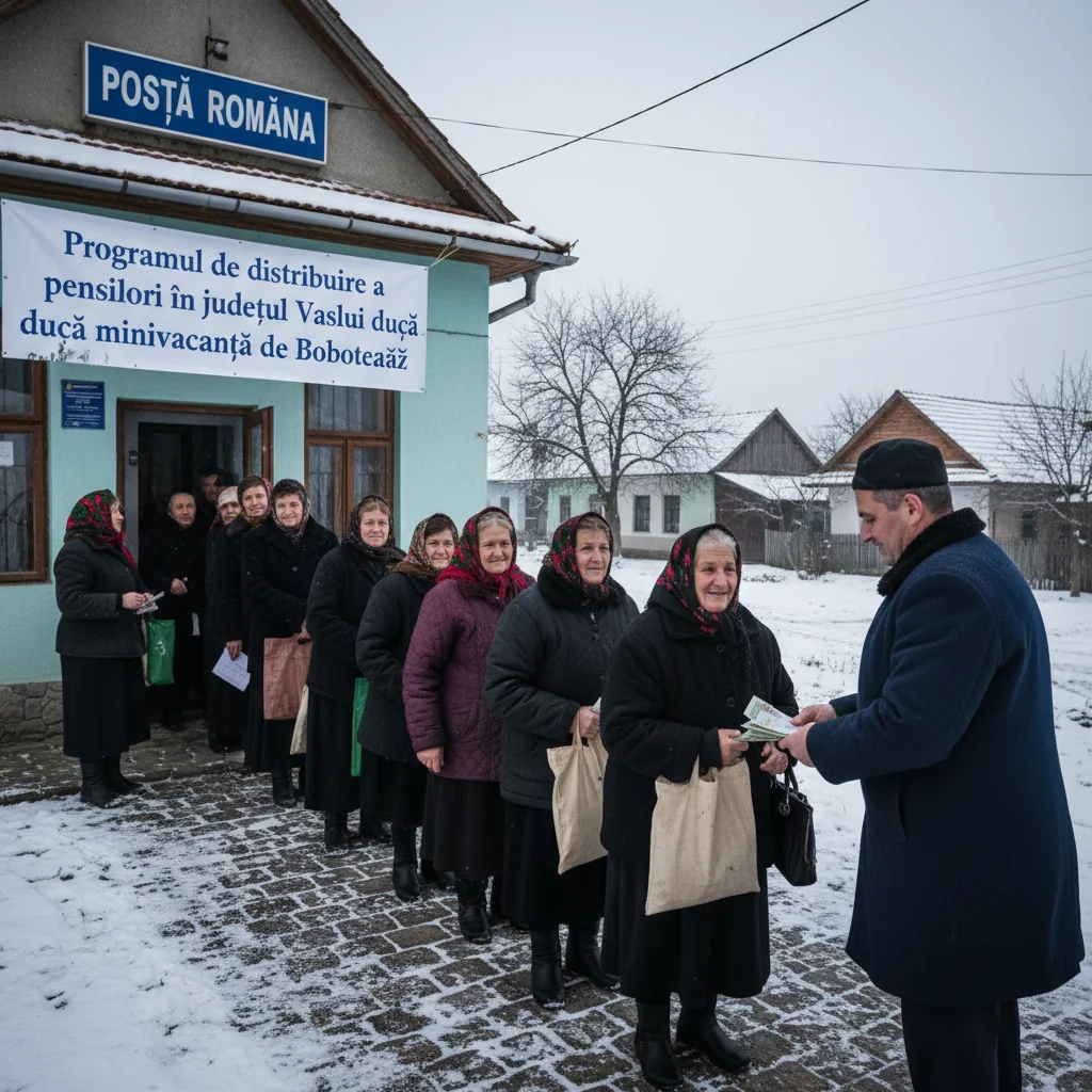 Programul de distribuire a pensiilor în Vaslui după minivacanța de Bobotează