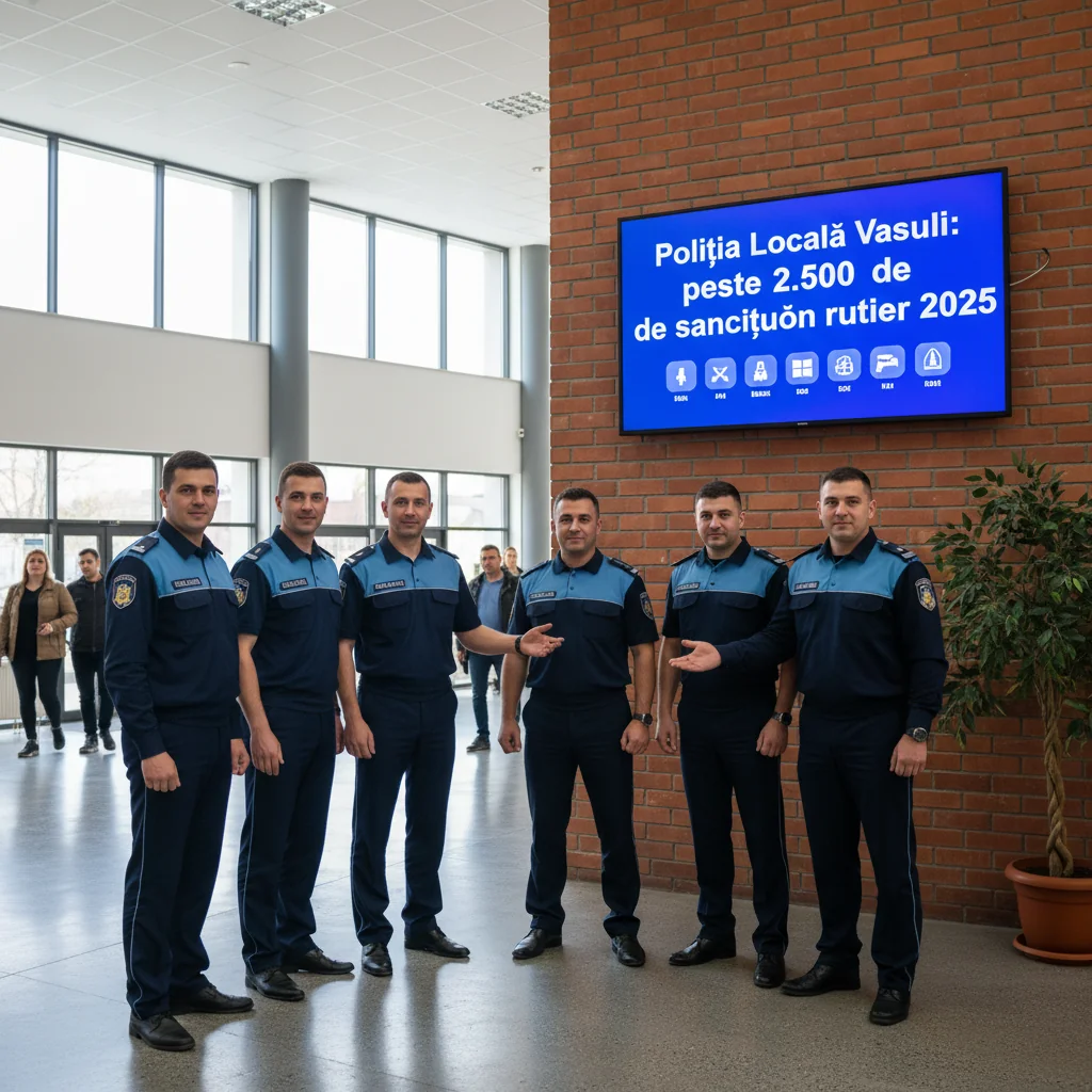 Raport 2025: peste 2.500 de sancțiuni rutiere aplicate de Poliția Locală în municipiul Vaslui