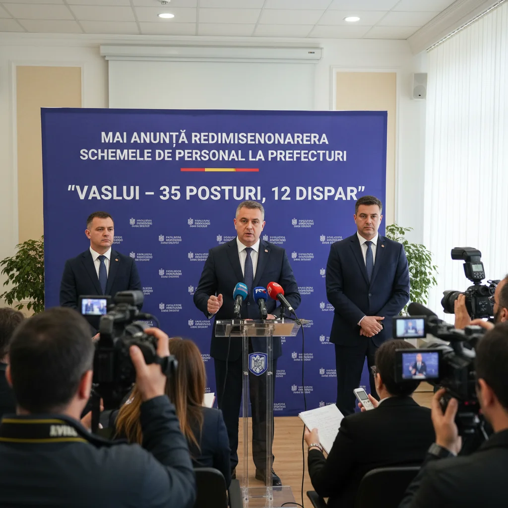 Reducere a numărului de posturi la Prefectura Vaslui după decizia MAI