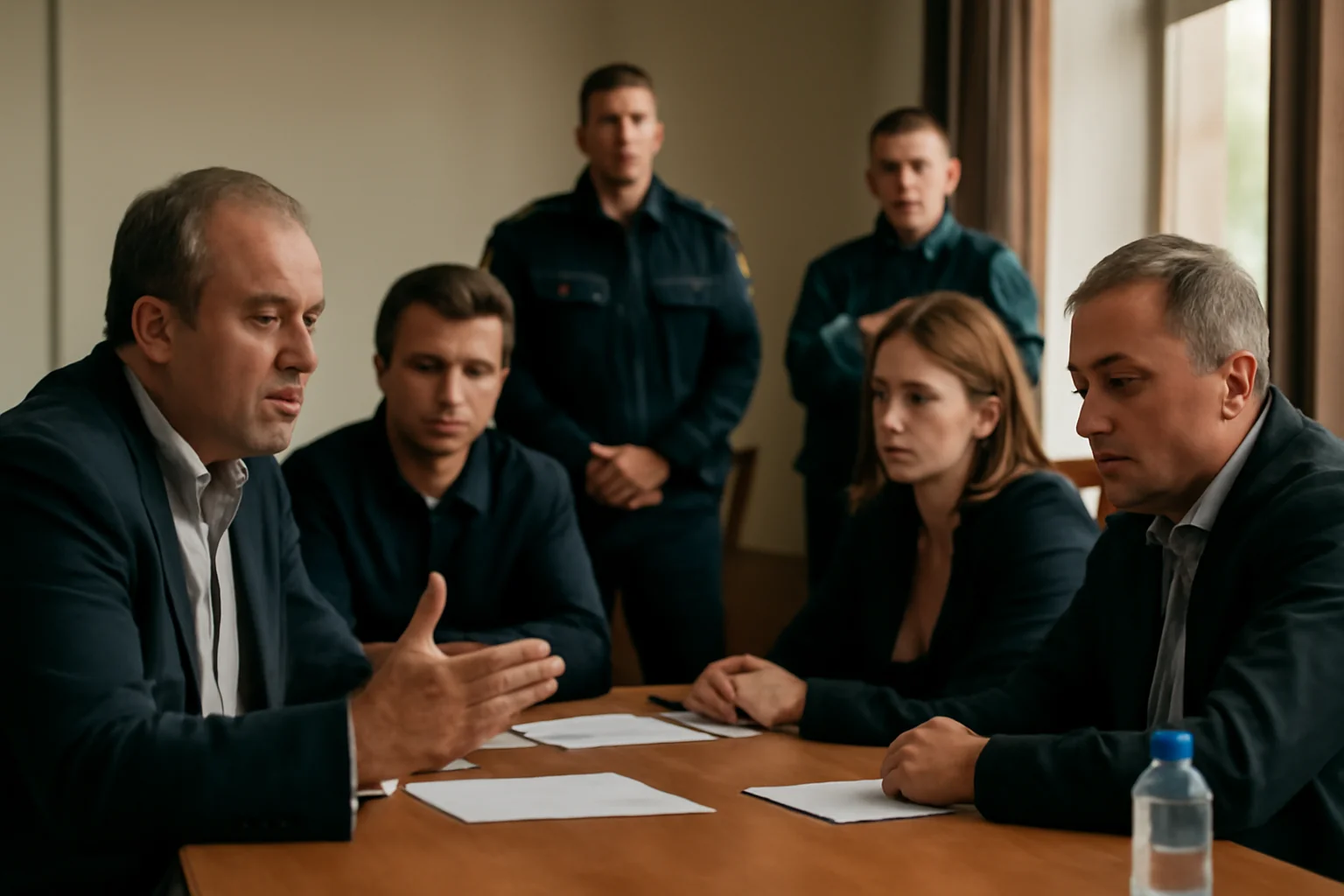 Ședință de Consiliu Local cu polițiști prezenți la Zorleni, în județul Vaslui