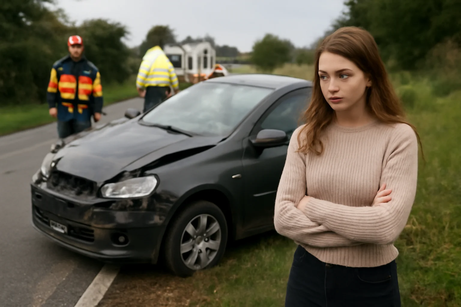 șoferiță de 22 de ani refuză să fie dusă la spital