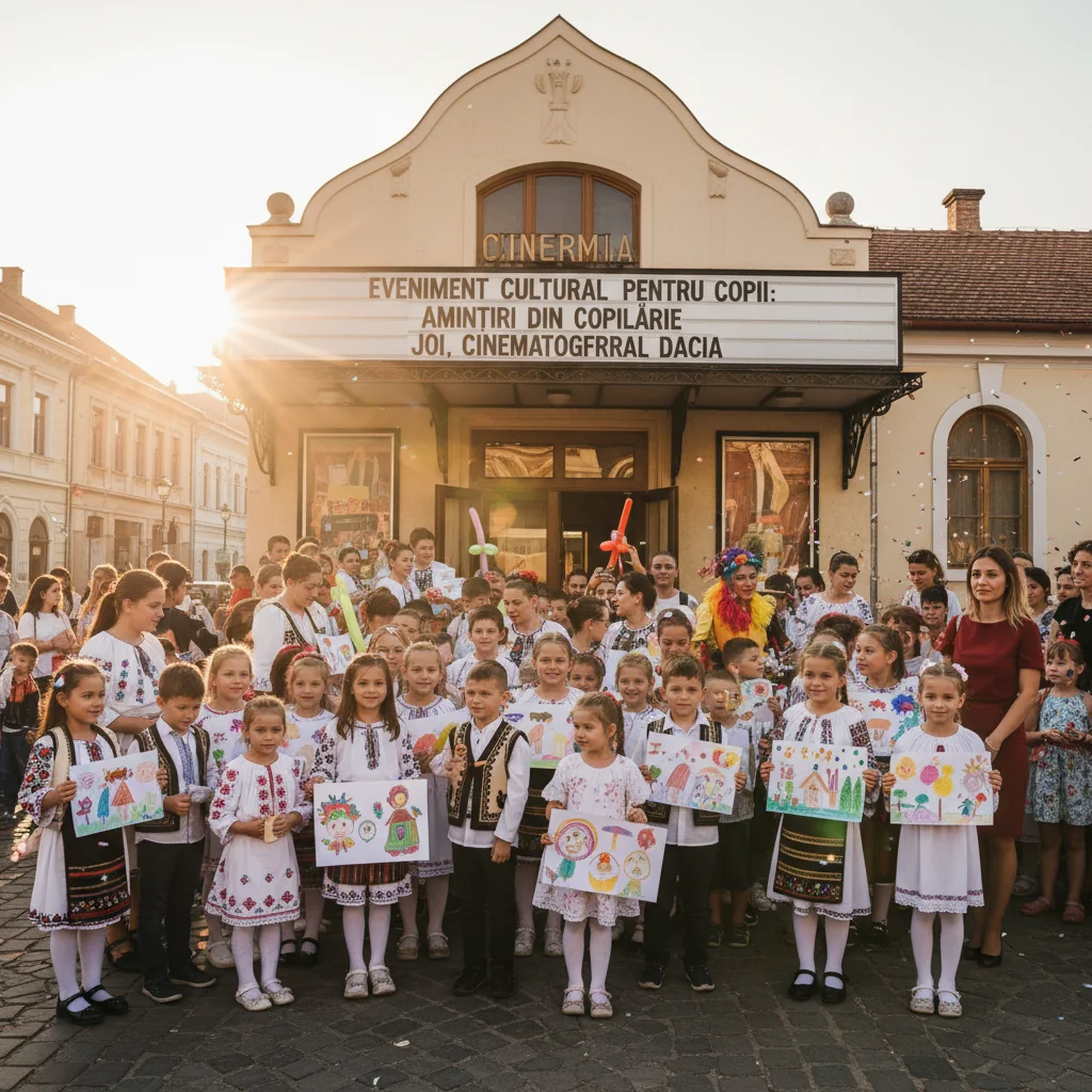 Spectacol cultural pentru copii Amintiri din copilărie joi la Cinematograful Dacia din Huși