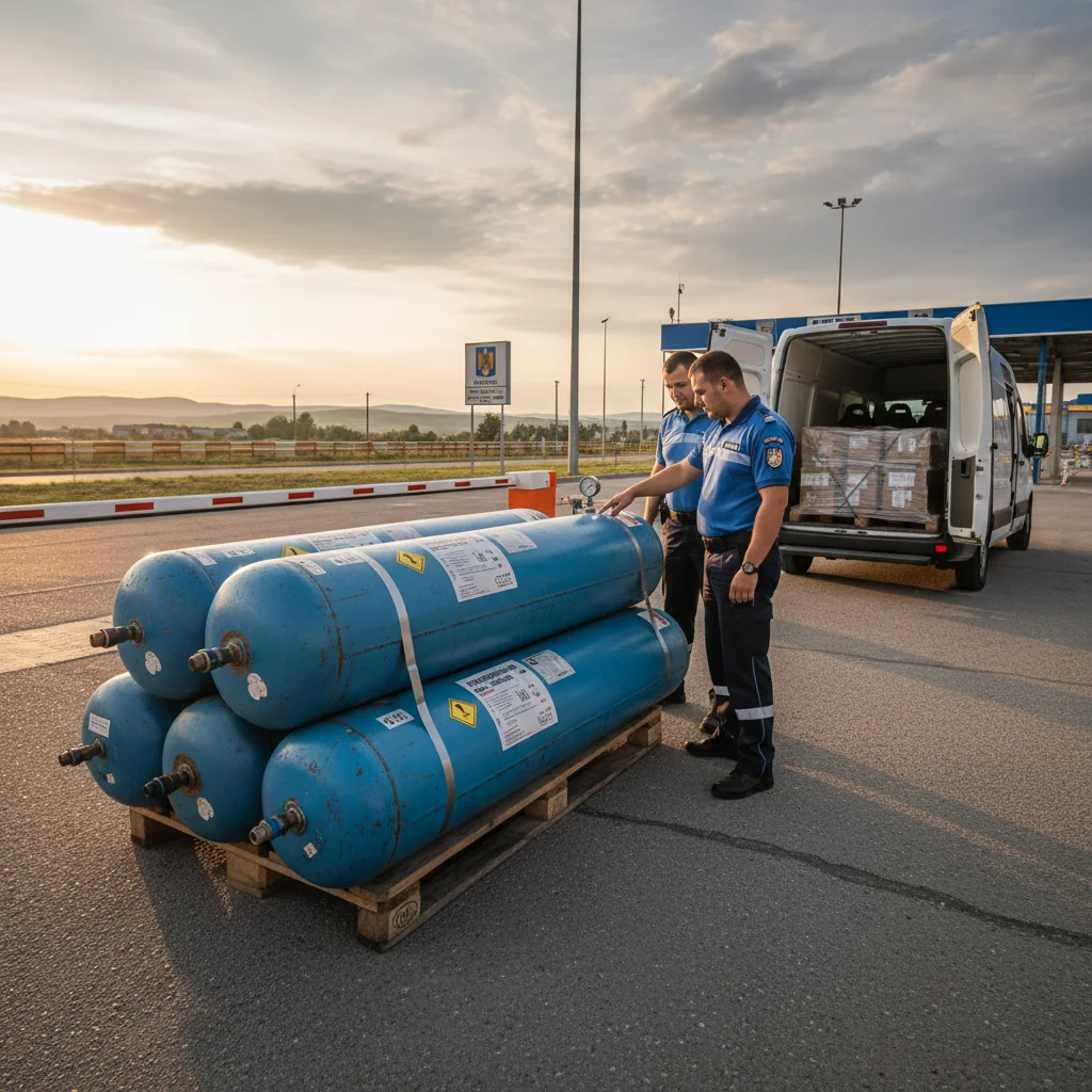 Trei butelii cu freon confiscate în urma opririi unui import ilegal de gaze fluorurate