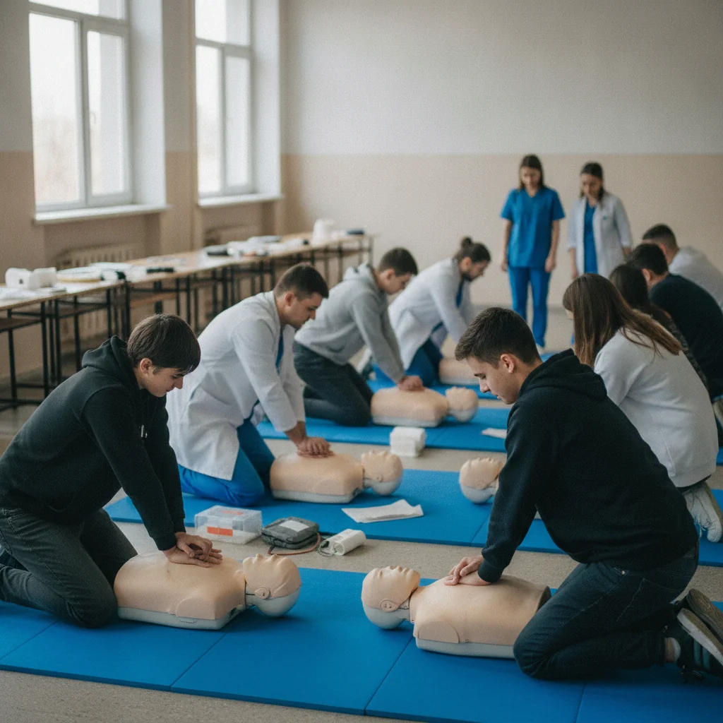 Vaslui: elevii de la Emil Racoviță au exersat resuscitarea