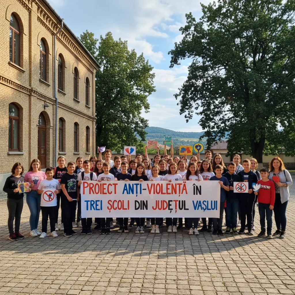 Vaslui: proiect anti-violență în trei școli, derulat până în iulie 2026