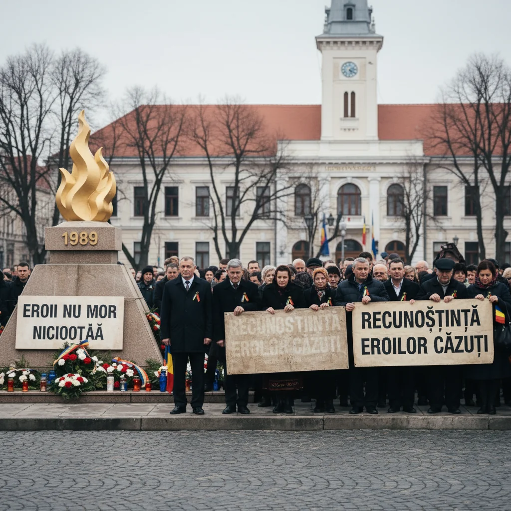 Vasluiul onorează eroii Revoluției din Decembrie 1989 cu profund respect